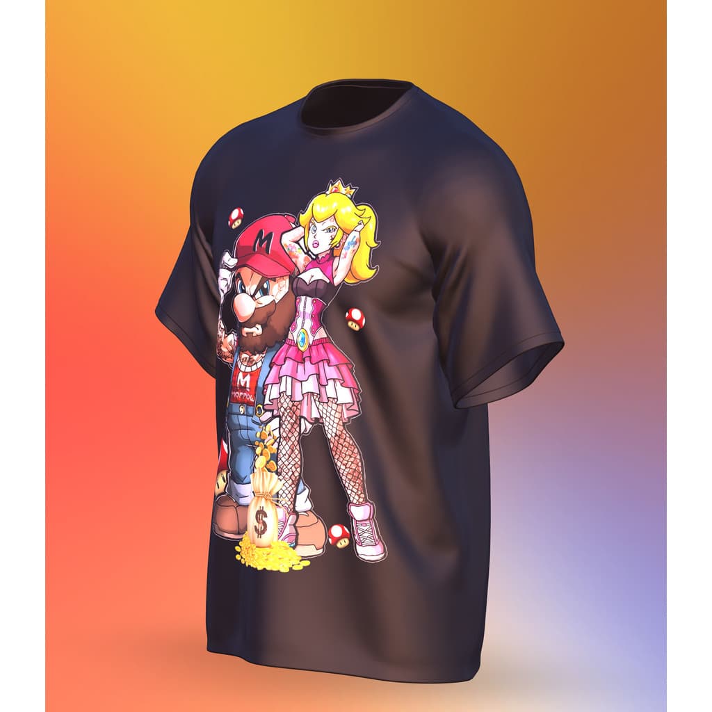 Camiseta Unissex Tatoo Mario Algodão 30.1 Camisa Premium ENVIO IMEDIATO