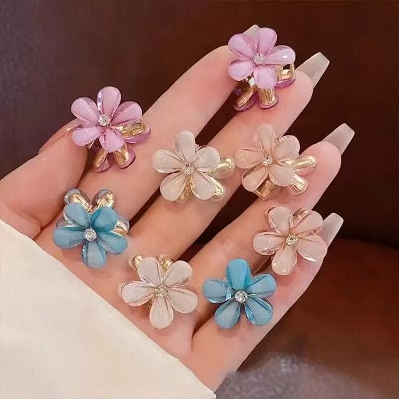 Kit 6 Mini Grampos de Cabelo de Flores, Grampos de Cabelo de Meninas, Acessórios de moda fofos
