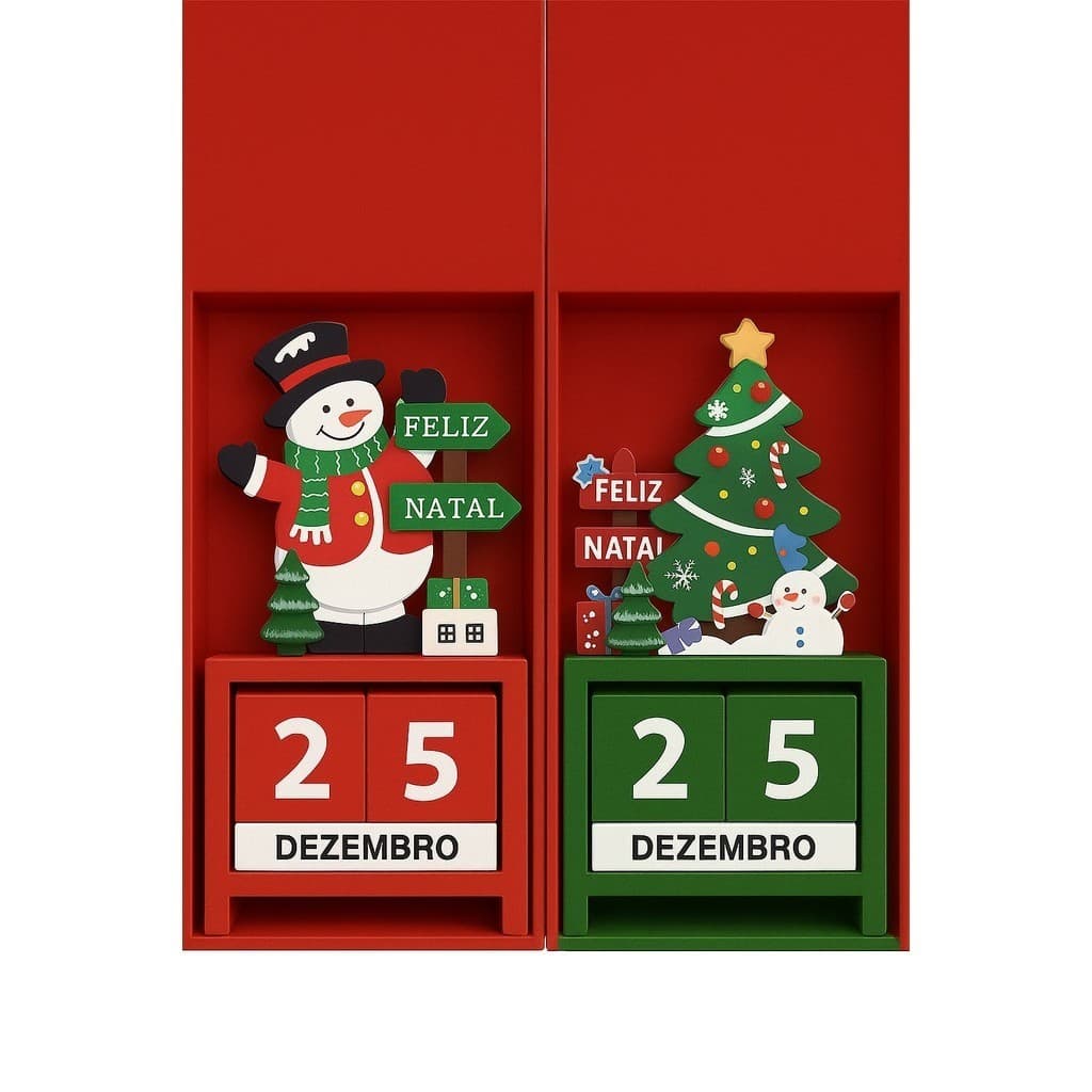Calendário De Mesa Permanente em Madeira Diversos 15x8cm decoração Enfeites