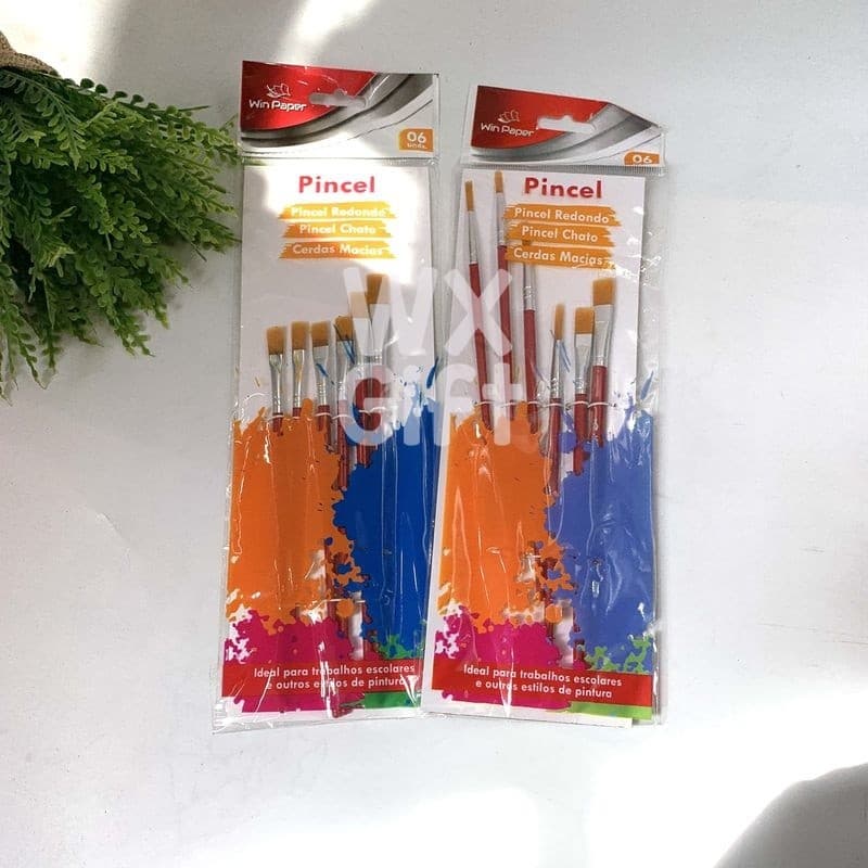 Kit de Pincel para Pintura 6 Peças - Win paper / WX Gift