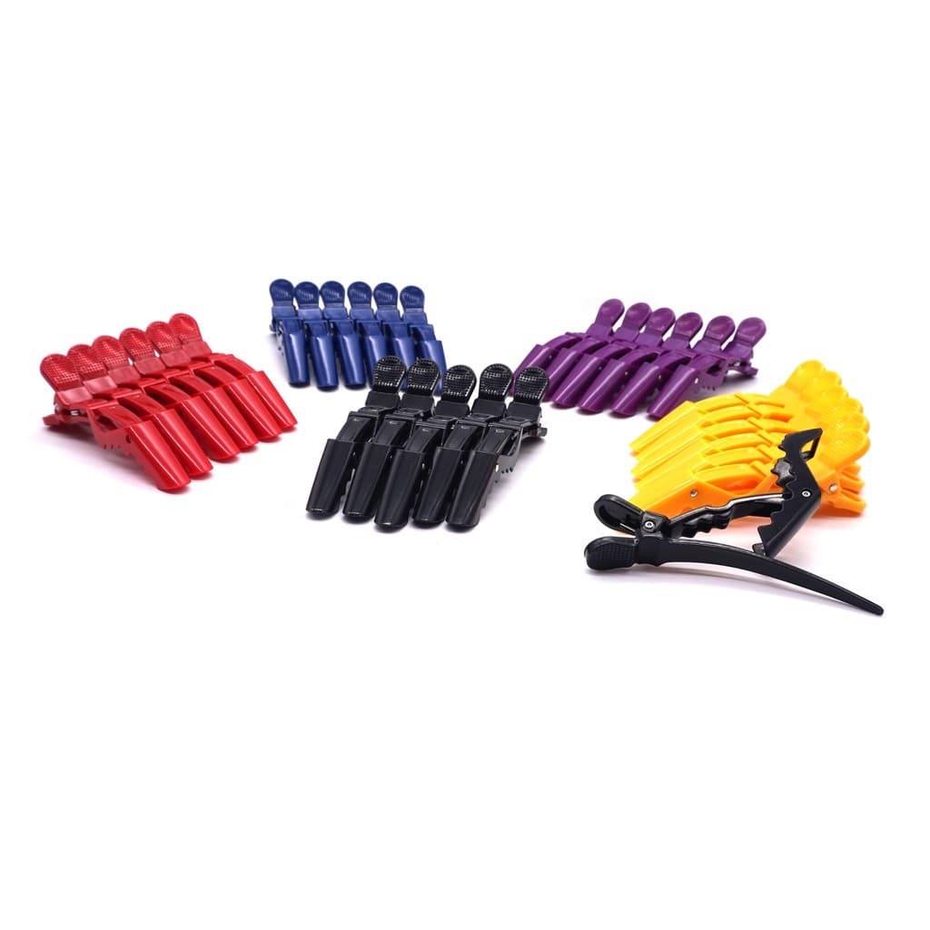 6 Presilha Clip Grampo Jacare Crocodilo Para Cabelo Cabeleireiro
