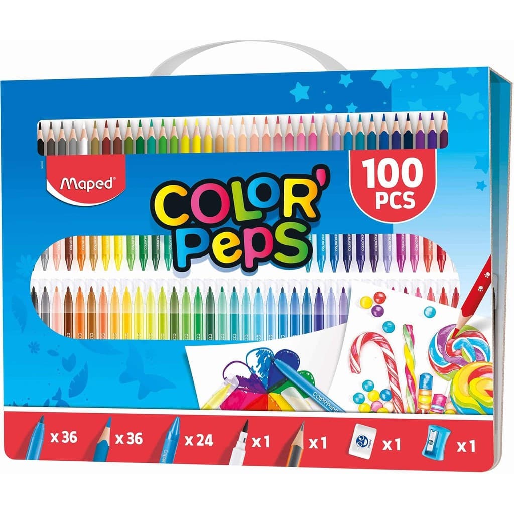 Super Kit De Coloracao Colorpeps 100 Pecas - Maped