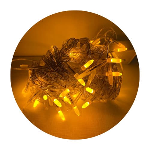 Cordão de Luz LED 100 Lâmpadas Amarelo 10 Metros Ideal