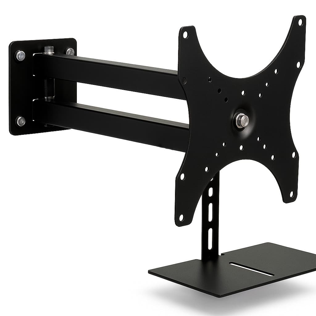 Kit Suporte para TV LCD LED BiArticulado Com Engate Rápido até 42" 200x200 & Suporte para Receptor Conversor - 7B2DVD