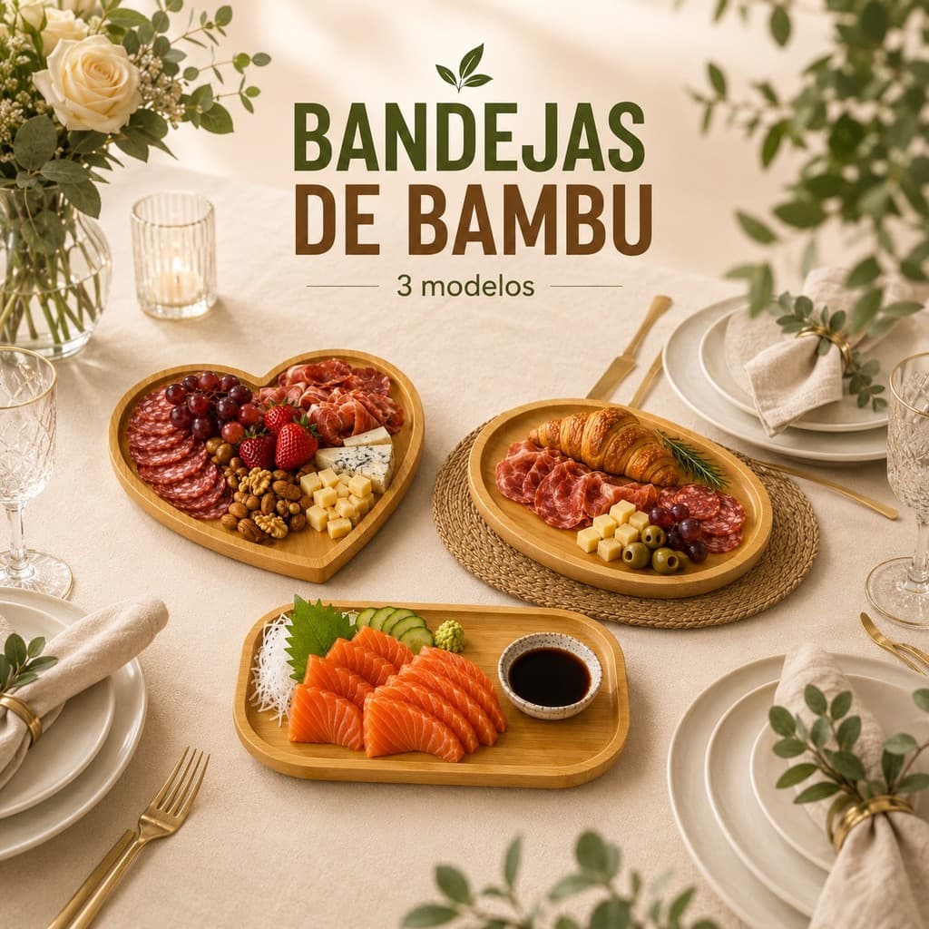 Bandeja Bambu tábua Petisqueira Decorativa  Porta Frios Coração Oval Retangular  Frutas Queijos Café Luxo