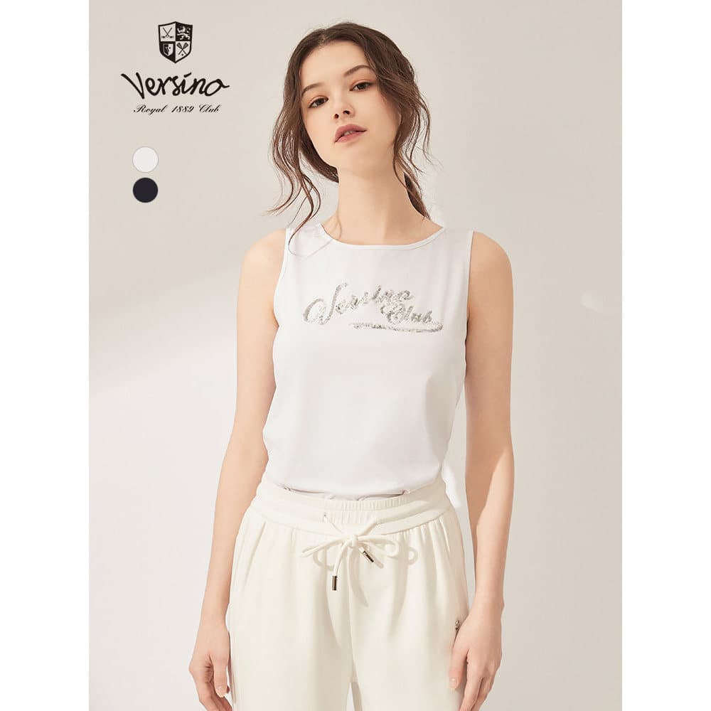 Versino versino colete feminino estilingue senhoras verão novo estilo terno interior sem mangas camisa de fundo