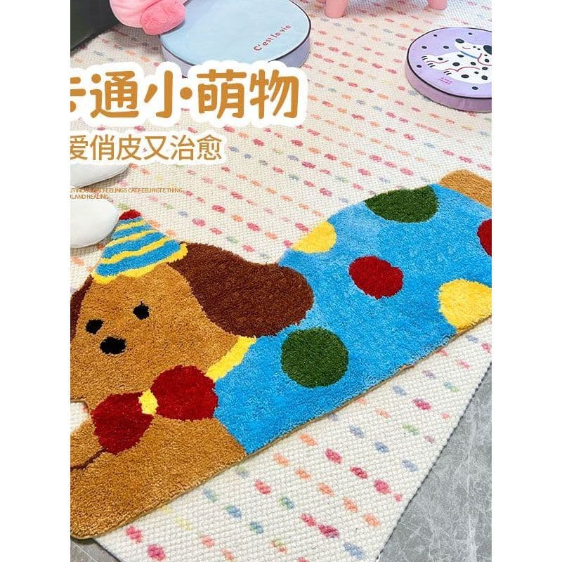 Dot Polka dot filhote de cachorro filhote de cachorro tapete reunindo tapete sala estar cobertor bonito quarto cabeceira