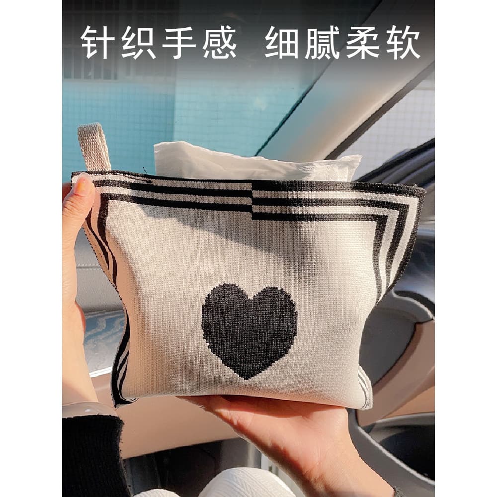 Adequado para Mercedes-Benz/BMW/Audi/Porsche simples camélia saco de tecido do carro High-End sentimento caixa de papel