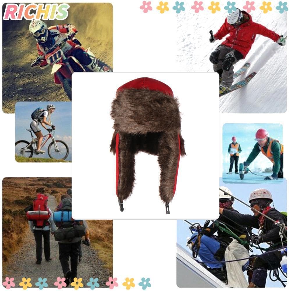 [RICHIS] Chapéu De Esqui Russo Ushanka Ao Ar Livre Earflap Trapper
