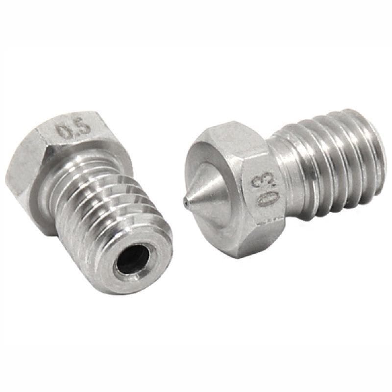 Bocal Extrusor De Aço Inoxidável , 5 Peças , Impressora 3D , Filamento , Componentes Rosqueados