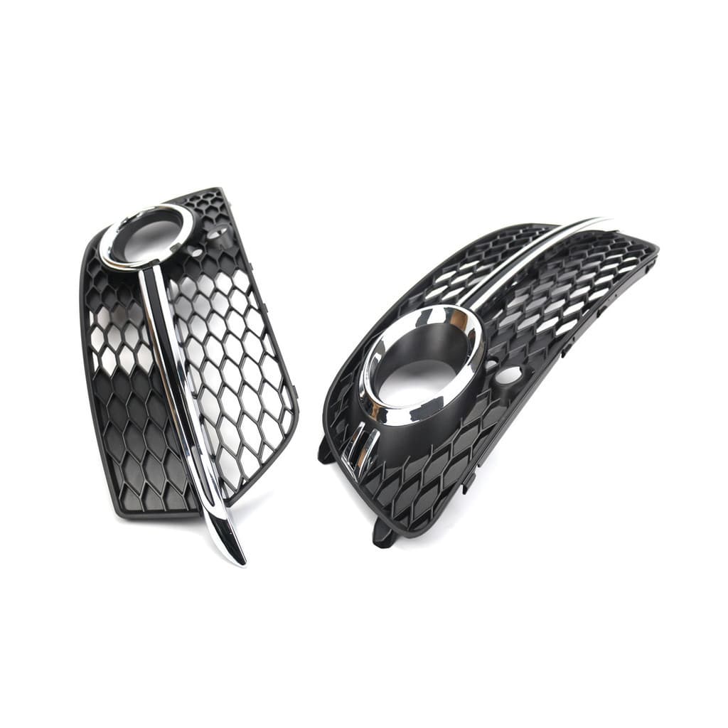Adequado para 13-17 Audi Q5 versão esportiva quadro de luz de nevoeiro carro galvanoplastia grade inferior 8R0807681S Es