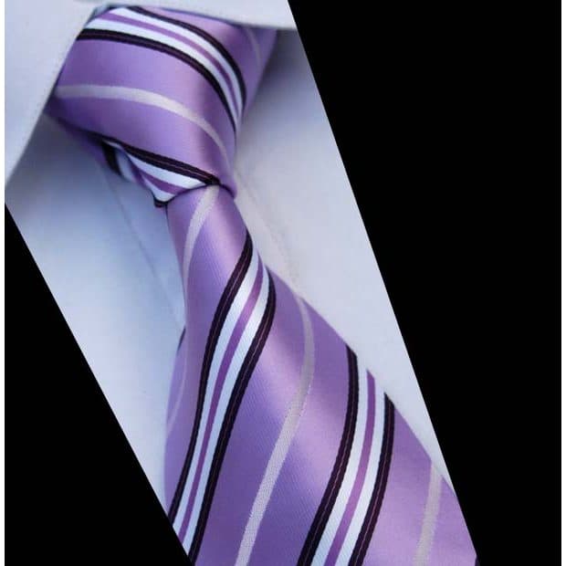 Gravata de seda de malha de fio de alta qualidade Gravata Formal masculina Gravata de negócios Fundo prateado Padrão azu
