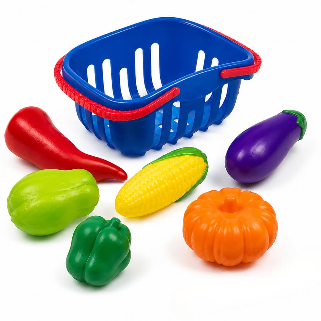 Cesta Legumes Brinquedo Infantil Faz de Conta para Crianças