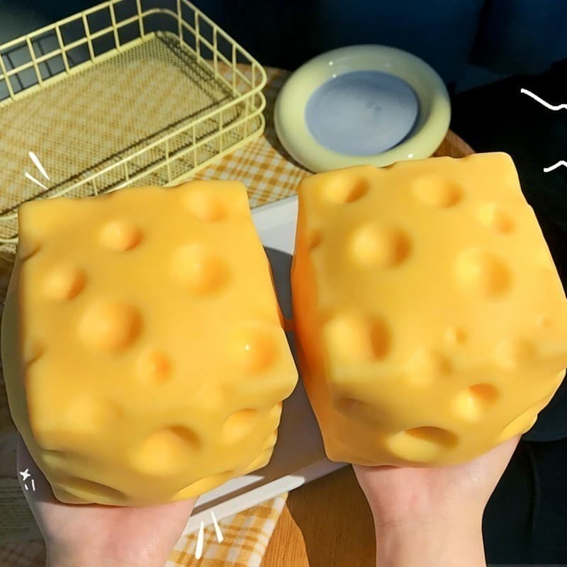 Brinquedo Gigante De Apertar Queijo , Tamanho Extra Grande , Brinquedos Moles De Recuperação Lenta , Bola De Ventilação