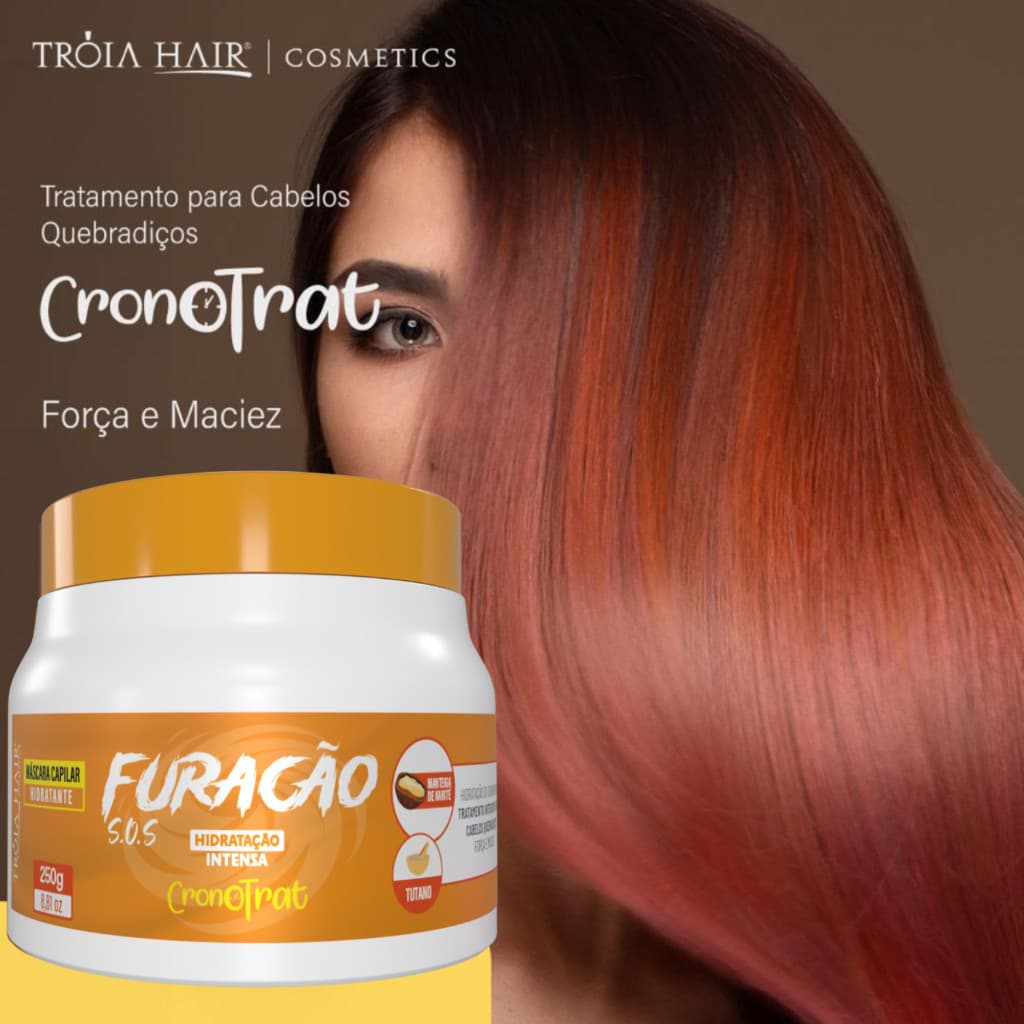 Máscara Hidratante S.O.S Furacão Cronotrat  250g - Tróia Hair