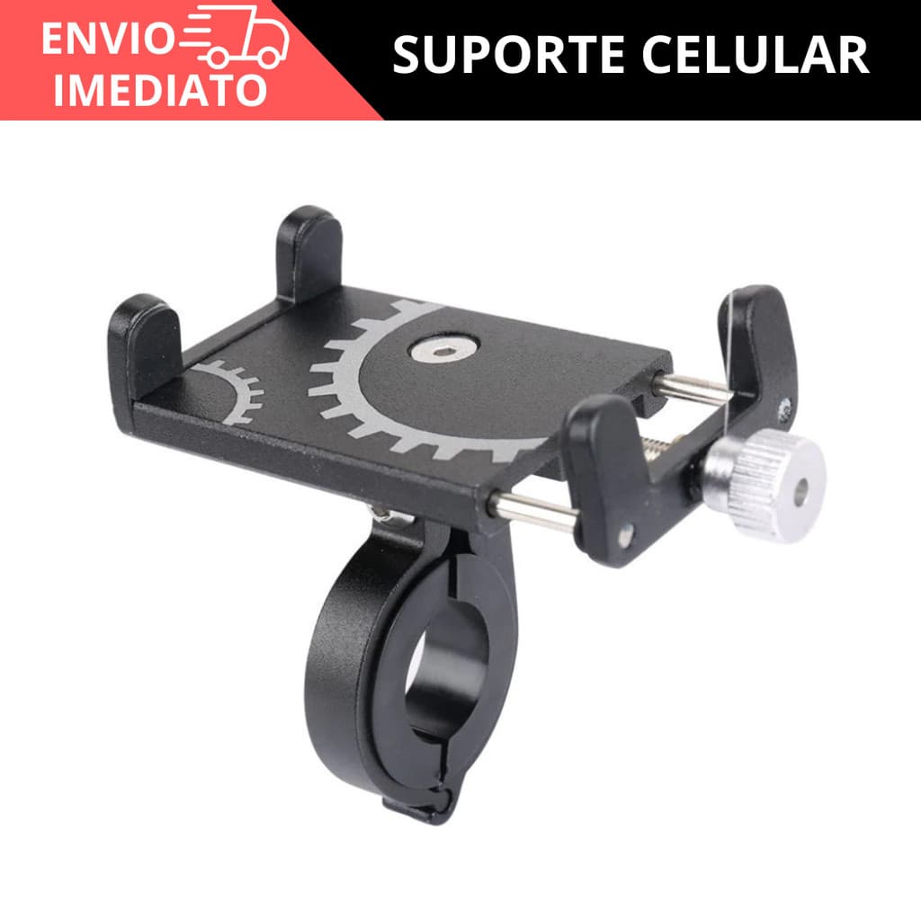 Suporte De Celular GPS Moto Bike Bicicleta Em Aluminio + Envio 24Hrs