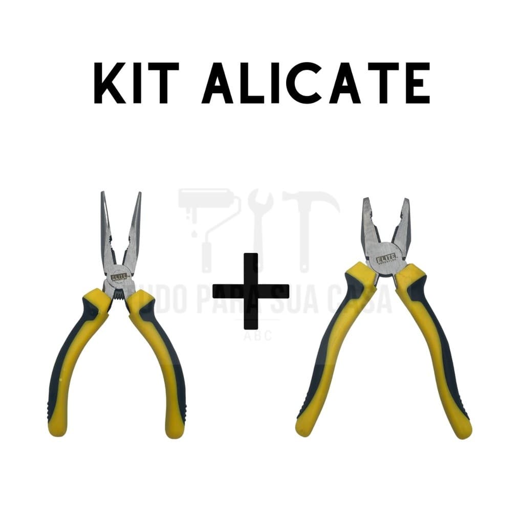 ALICATE UNIVERSAL 8" e ALICATE DE BICO 6" - MARCA: ELITE