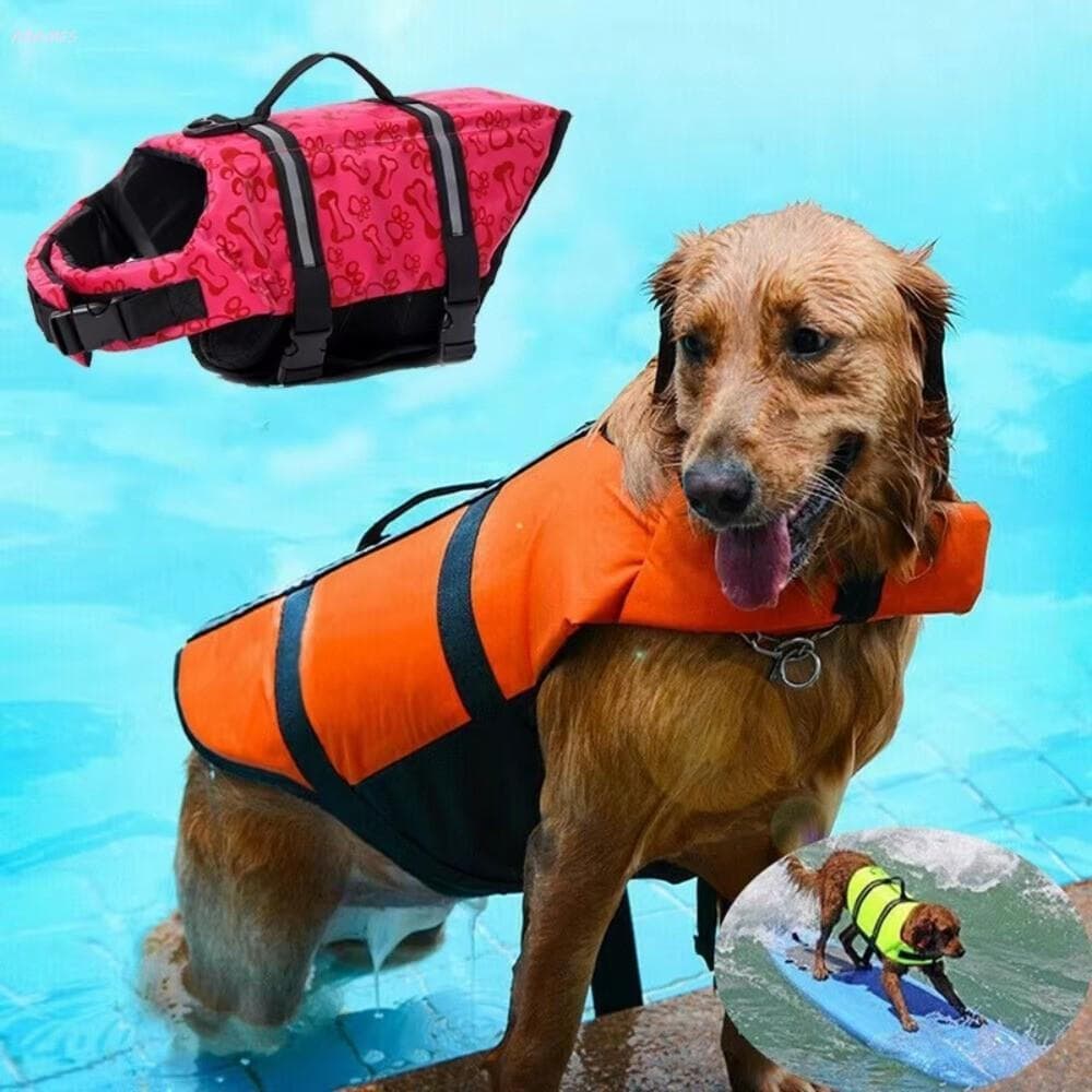 Colete Salva-Vidas Para Cães , Reflexivo De Alta Flutuabilidade , Traje De Natação De Segurança Com Alça De Resga