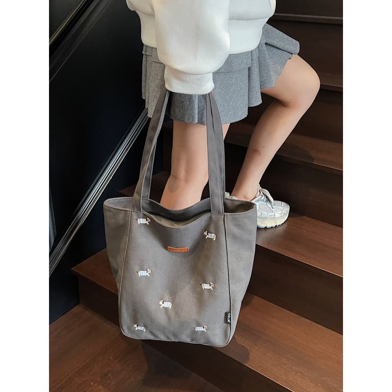Bolsa de lona feminina trabalho Commuter novo estilo sacola de grande capacidade sacola de um ombro High-End