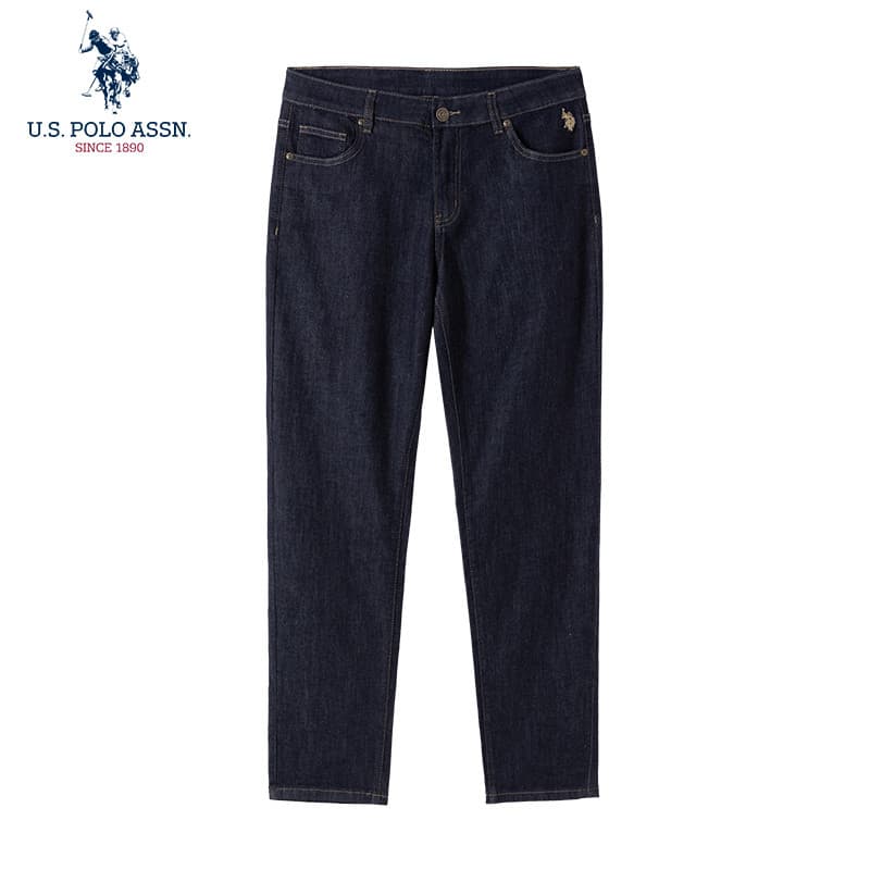 USPOLOASSN Jeans Homens Slim-fit Calças Retas 2024 Primavera Novo Americano Casual Juventude Calças Compridas
