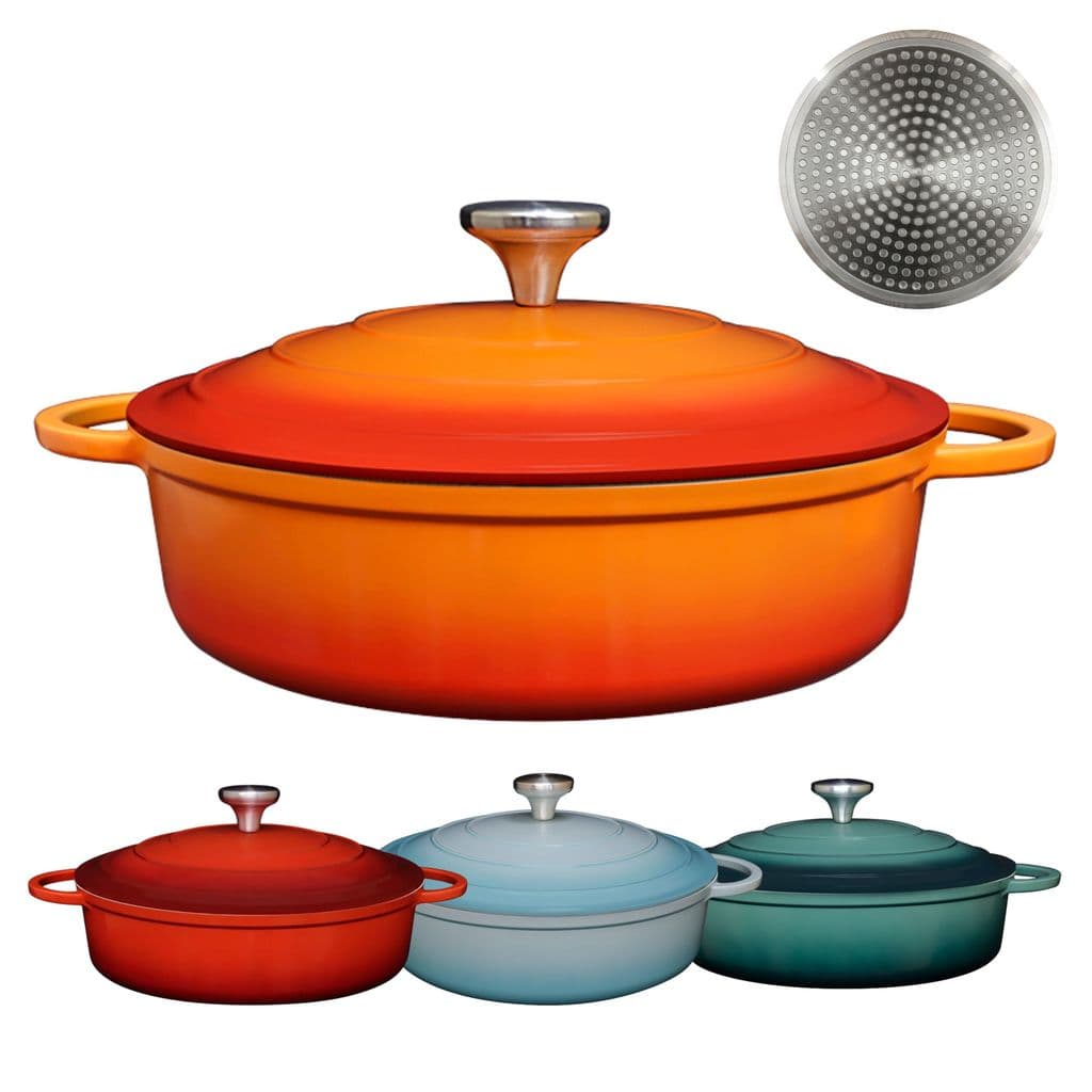Caçarola Le Chef 4,2L Azul Revestimento Cerâmico Não Gruda Fundo Indução