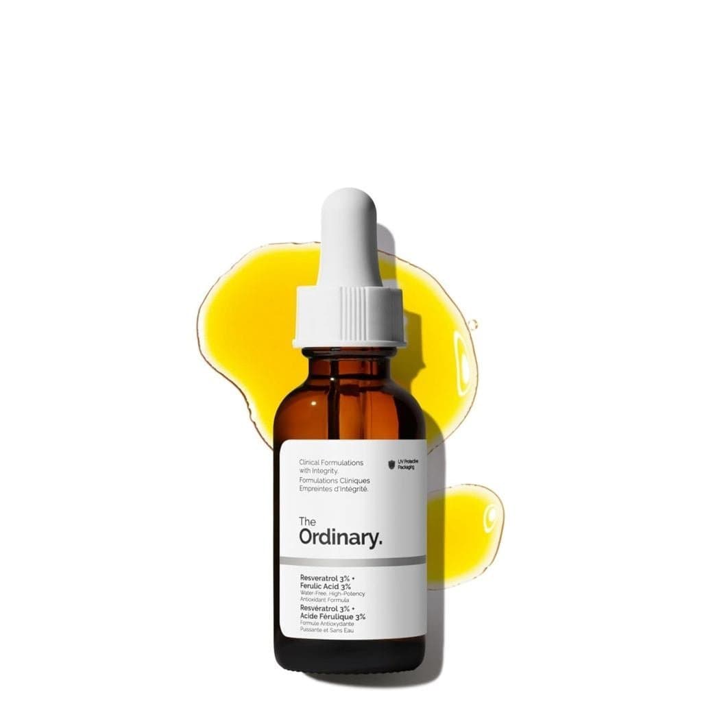 The Ordinary Resveratrol 3% + Ácido Ferúlico 3%, Sérum Antioxidante para Antienvelhecimento, 1 Fl Oz