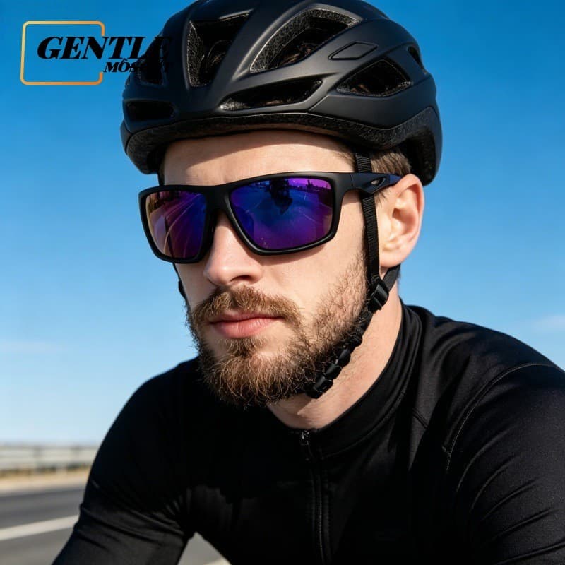 (GENTLE MOSCOT) Nova Chegada Estilo Esportivo Caminhada Corrida Ciclismo Aero Personalidade Aro Completo Proteção UV Ócu