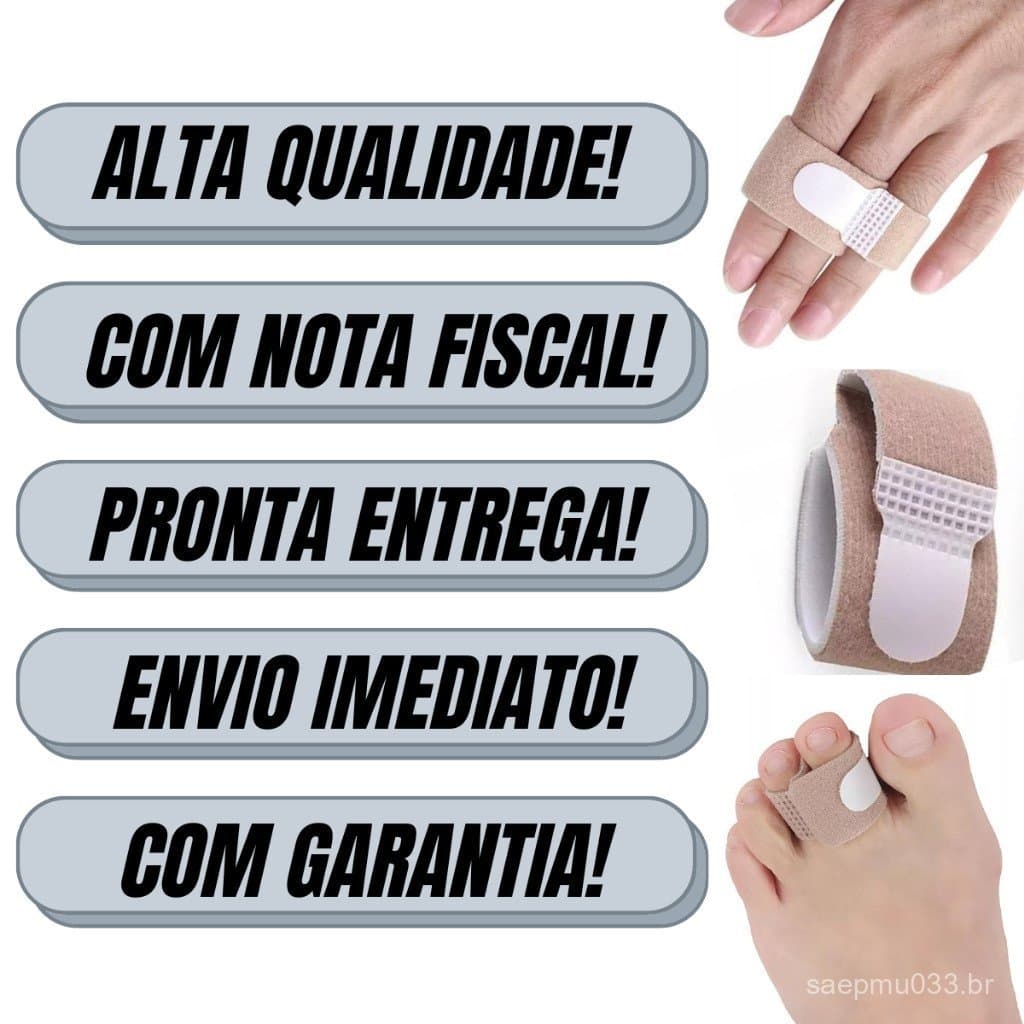 Tala para Dedo Quebrado, Dedo em Gatilho, Lesão de Dedo Martelo, Órtese Ortopédica Corretiva Ajustável, Bege