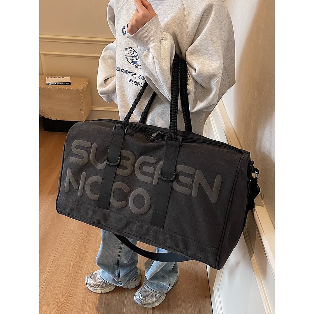 Bolsa de viagem de grande capacidade feminina lona carta lazer esportes Fitness bolsa masculina viagem de negócios de cu