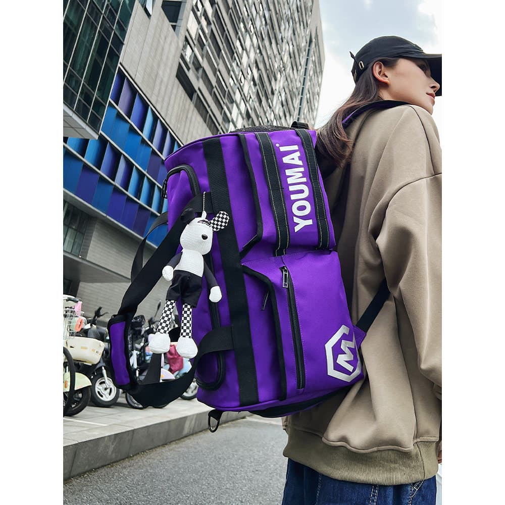 Mochila multifuncional portátil saco de viagem masculino grande capacidade saco de ginásio seco molhado separação esport