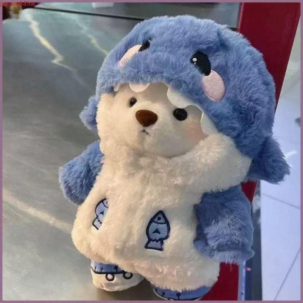 Brinquedo Tubarão-urso, Design Criativo e Fofo Transformável, Boneco de Pelúcia Transformável, Animal