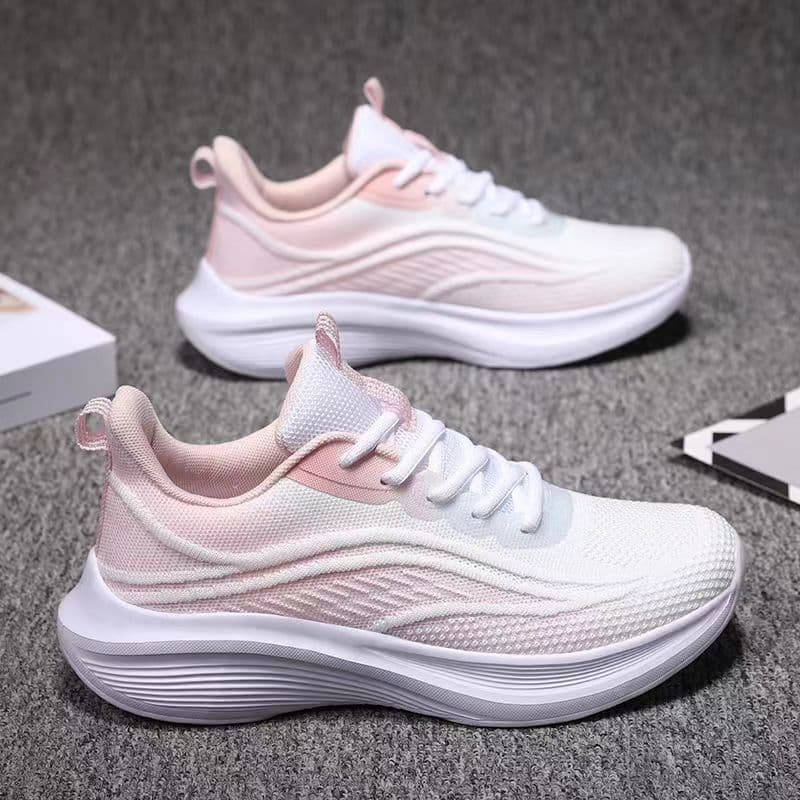 Tênis feminino novo estilo primavera verão antiderrapante sola macia resistente ao desgaste malha respirável sapatos cas