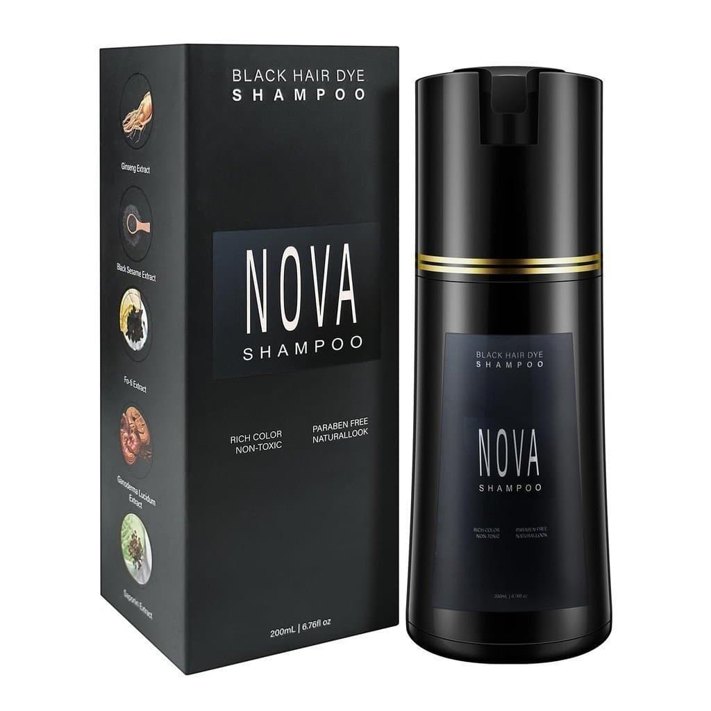 Shampoo Tintura para Cabelos e Champô para Cabelos Brancos - Cobertura Instantânea Natural 3 em 1 para Homens e Mulheres