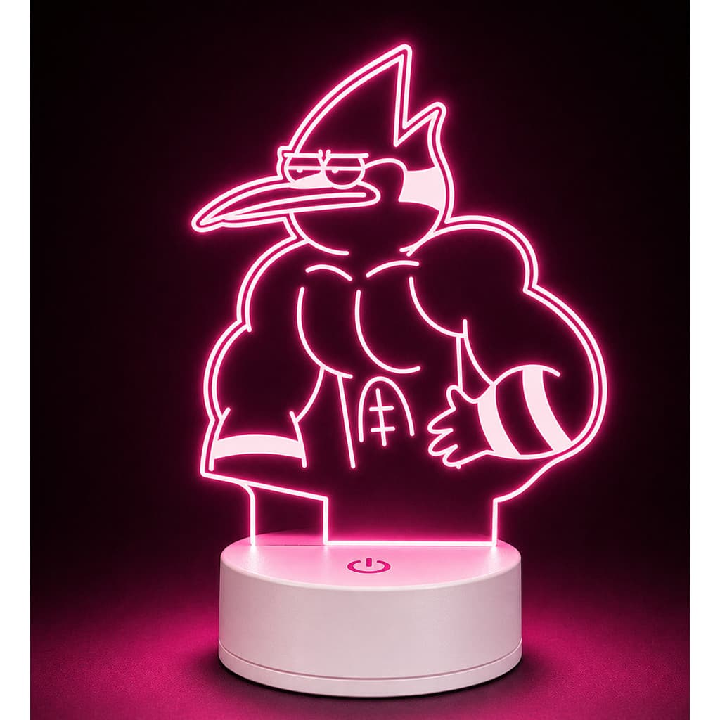 Luminária 3D Mordecai Musculoso Apenas um Show Gamer Geek