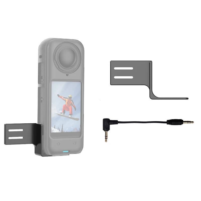 Suporte de Expansão para Microfone, Adaptador de Montagem em Alumínio, Suporte Externo para Microfone para Insta360 X4 X