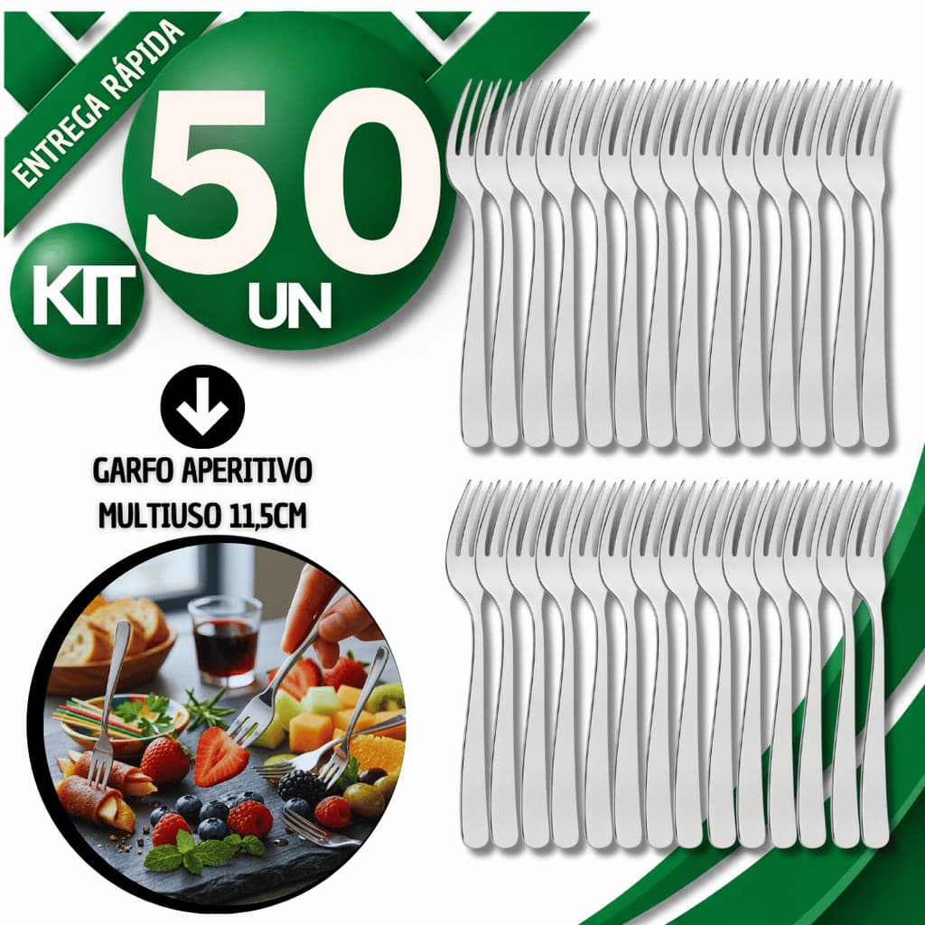 Talheres Garfo Para Aperitivos Petisco Queijo Salame Festa Buffet Bar Restaurante Inox Utensílios