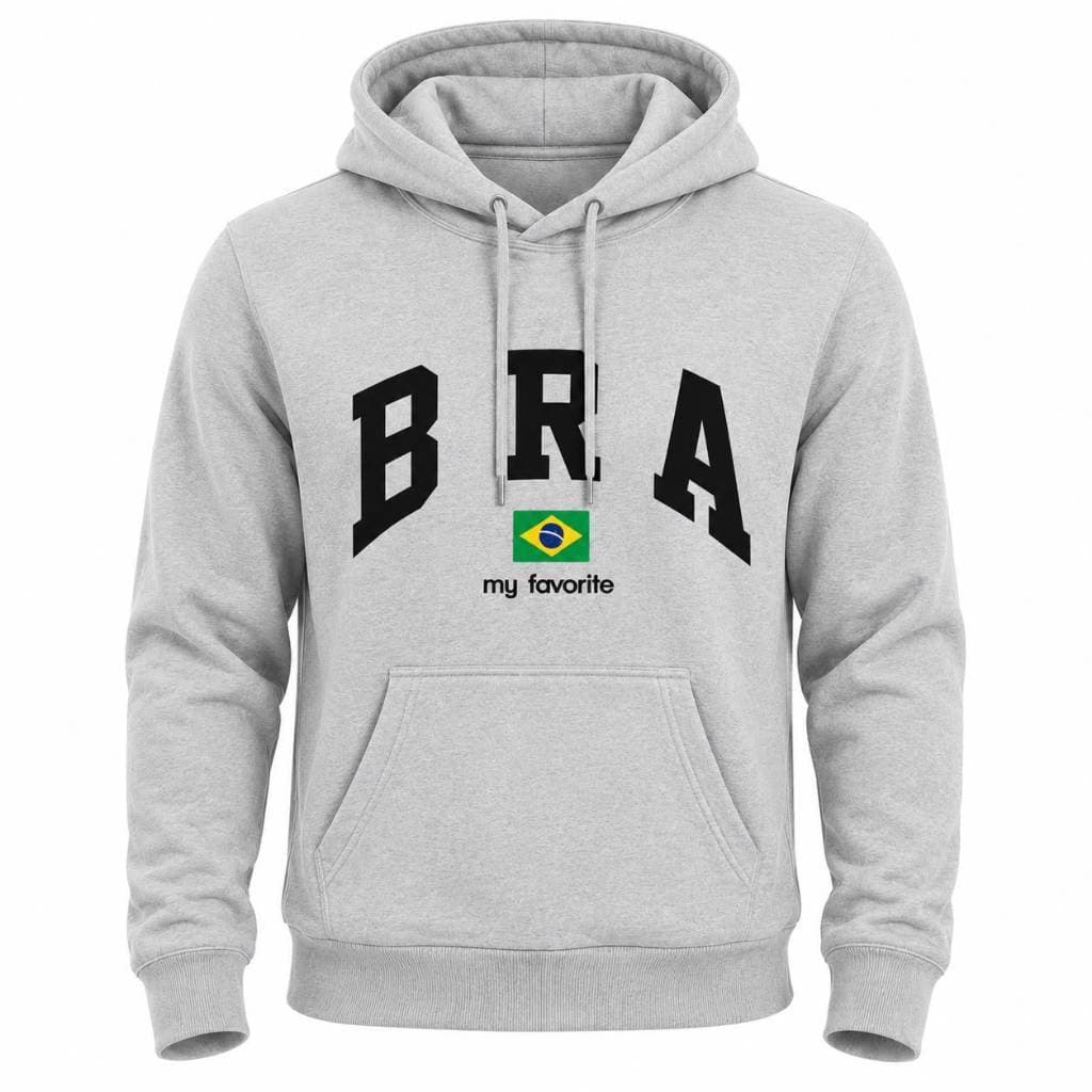 Moletom Canguru Brasil Seleção Brasileira Copa do Mundo Blusa Premium Unissex (B R A)