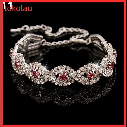 Pulseira Feminina Elegante Para Banquete De Casamento , Coquetel , Strass