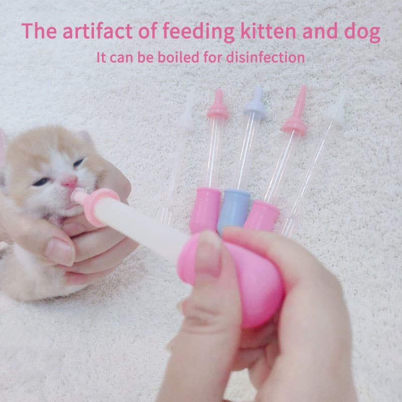 Conjunto de mamadeiras para filhotes de cachorro e gato, alimentador de água para bebês, mamadeira para recém-nascidos,