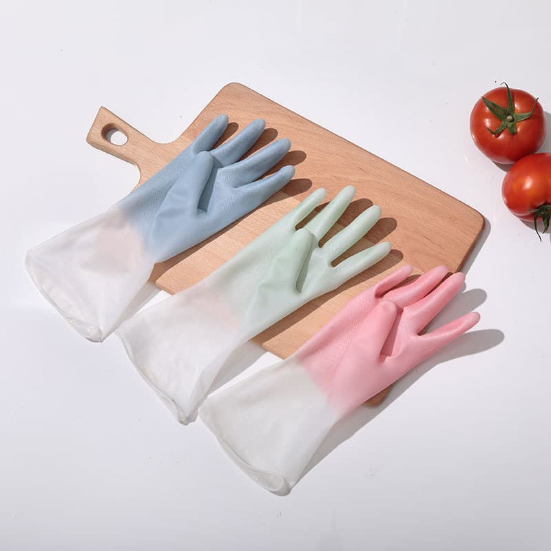 Cozinha Morandi luvas de correspondência de cores lavanderia feminina cozinha lavar louça trabalho doméstico à prova dwa