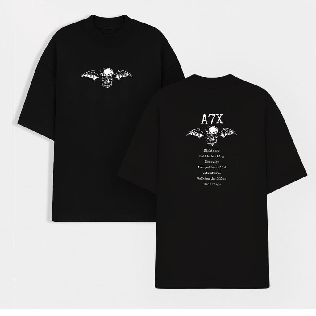 Camiseta Oversized Street‎ Avenged Sevenfold Nick Name