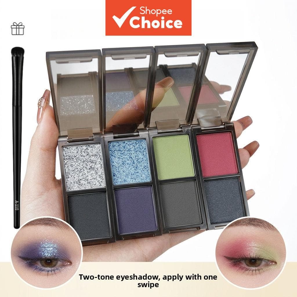 Paleta De Sombras MGL Night Rose De 2 Tons-Aparência De Cosplay Esfumaçado Escuro , Perolado , Fosco E Brilhante-Maquiag