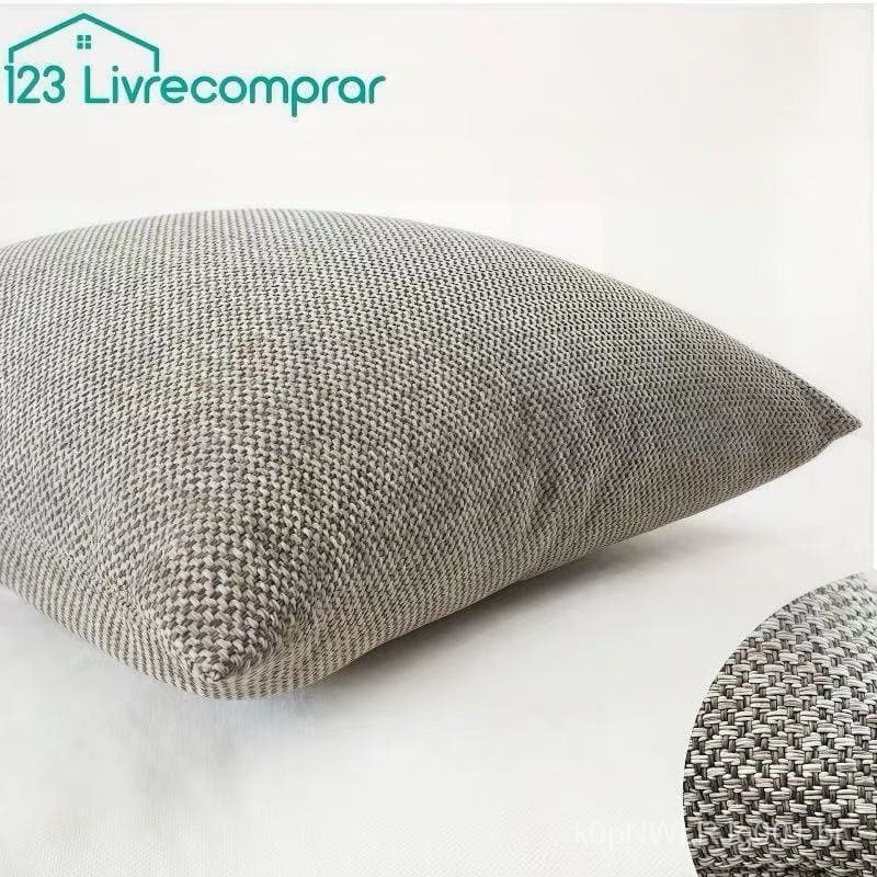 Almofadas decorativas modernas com textura para sofá-cama, capa de tecido simples estilo escandinavo