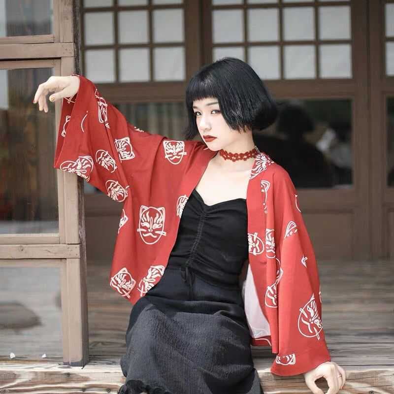 Chiffon impresso padrão protetor solar Cardigan jaqueta feminina verão novo estilo versão coreana japonês menina estilo