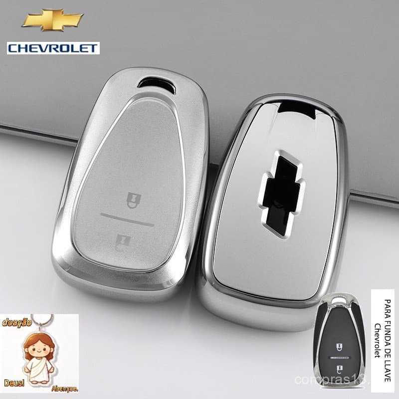 Capa de Chave Inteligente Chevrolet 2/3/4/5 Botões Adequada para Onix/Cruze/Sonic Chaveiro TPU 4