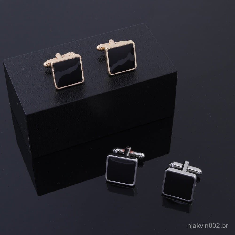 Novo Simples Geométrico Versátil Quadrado Liga Abotoaduras Para Homem Festa De Negócios Casual Manga Studs