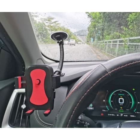 Suporte Veicular Para Celular Universal 360º Fixação Ventosa Haste Firme Ajustável
