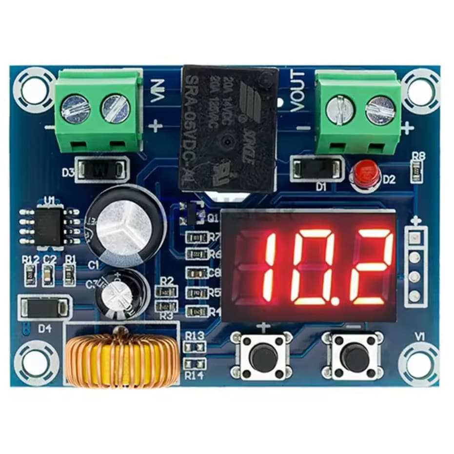 Módulo Carregador XH-M609 DC 12V-36V Proteção Bateria Sobretensão e Subtensão com Display Digital