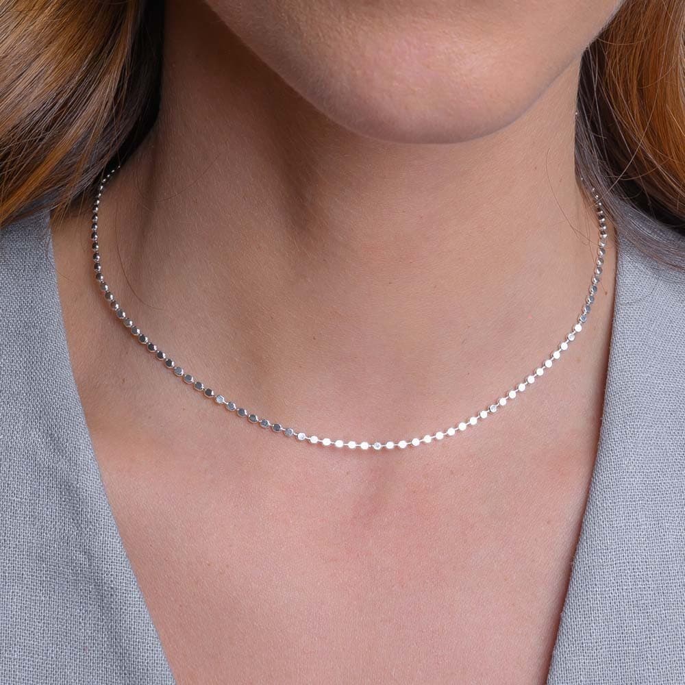 Choker Diamantada com Banho em Prata 925