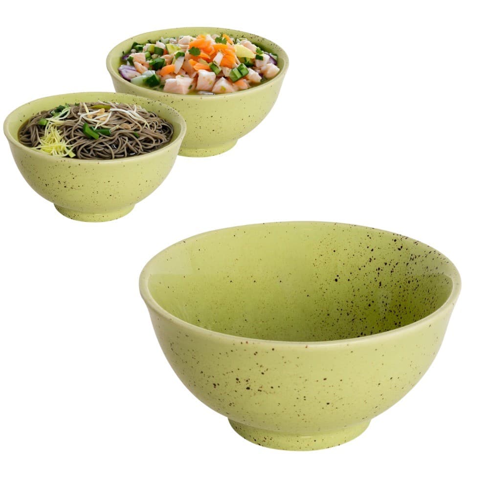Kit 6 Tigela Oriental Japonesa 400ml Verde Mesclado Sapporo